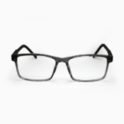 Fly Bold - Transparent Gray Acetate&Green Temple - Rectangle - Image 3