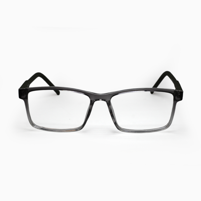 Fly Bold - Transparent Gray Acetate&Green Temple - Rectangle - Image 3