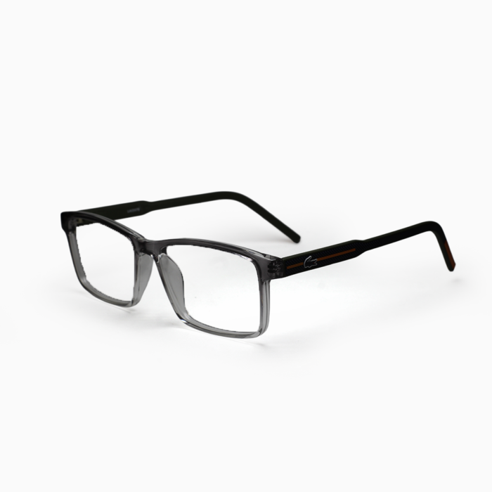 Fly Bold - Transparent Gray Acetate&Green Temple - Rectangle - Image 4