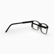 Fly Bold - Transparent Gray Acetate&Green Temple - Rectangle - Image 5