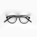 Fly Bold - Double Bridge Black Acetate - Round