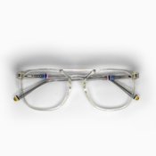 Fly Bold - Double Bridge Transparent Acetate - Round
