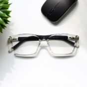 Fly Bold - Transparent Acetate&Red Temple - Square - Image 2